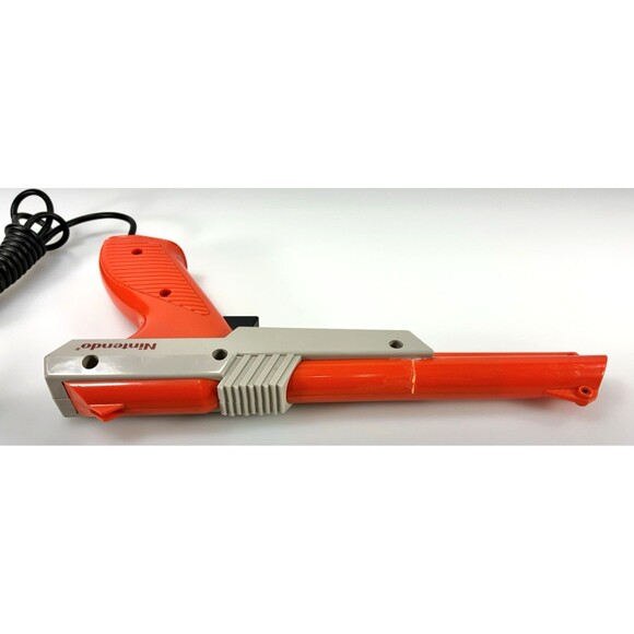 Authentic 1985 Nintendo Zapper Orange Wired Light Gun NES-005 Tested - Picture 10 of 14